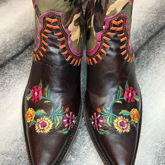 { Double D Ranch Old Gringo } Cosmic Camo Chocolate/Camouflage Western Boots - Picture 5 of 16